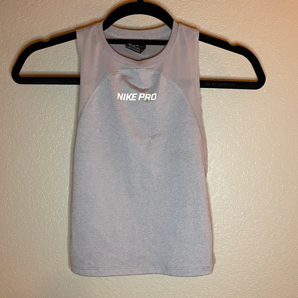 Nike Cropped Grey Workout Top